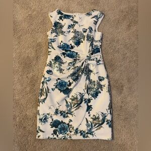 Jessica Howard Floral Blue and White Dress